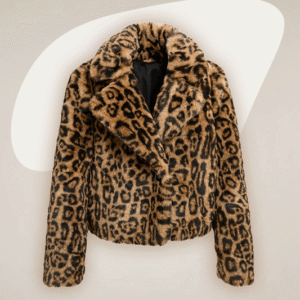 Leopard Print Faux Fur Jacket