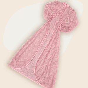 Pink Lace Longline Robe/Duster