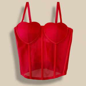 Heart-Neckline Boned Corset Top