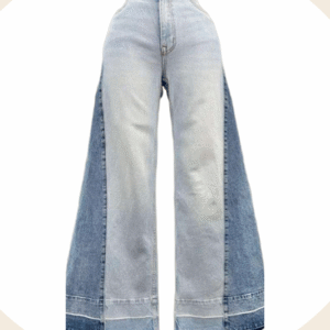 Skyline Two-Tone Panel Flare Jeans