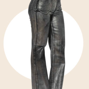 Midnight Onyx Metallic Coated Jeans