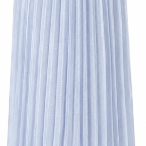 Pale Blue High-Waisted Pleated Maxi Skirt