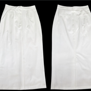 Essential White Tailored Maxi Skirt