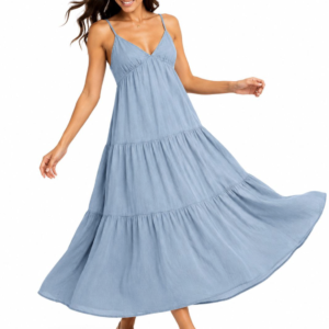 Tiered Spaghetti Strap Maxi Dress