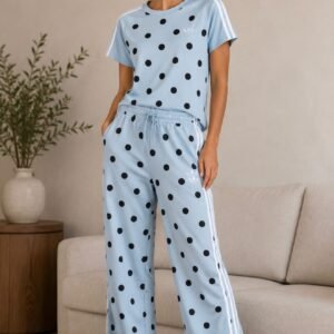Sporty Polka Dot Two-Piece Set