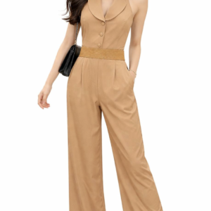 White Embroidered Halter Top & Trouser Set