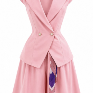 Pink Sleeveless Tailored Vest & Culotte Set