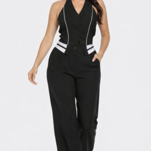 Black & White Contrast Jumpsuit