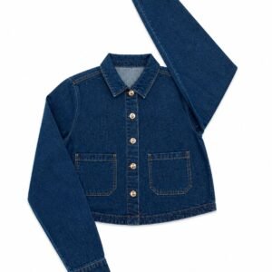 Cropped Indigo Denim Jacket