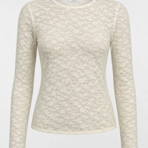 White Long Sleeve Lace Top