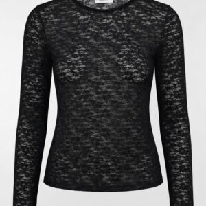 Black Long Sleeve Lace Top