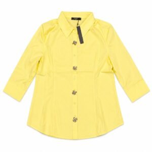 Yellow Shirt with Decorative Buttons