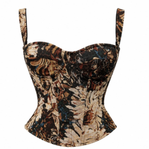 Floral Print Structured Corset Top