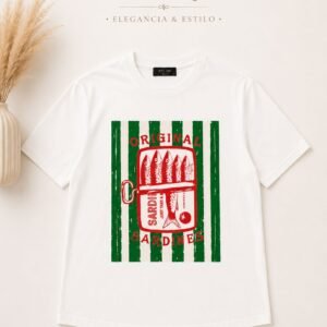 White "Original Sardines" Graphic Short Sleeve Top