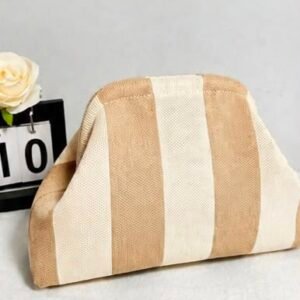 Beige & Cream Neutral Cosmetic Clutch