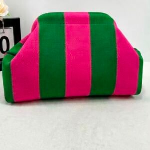 Fuchsia & Green Vibrant Cosmetic Clutch
