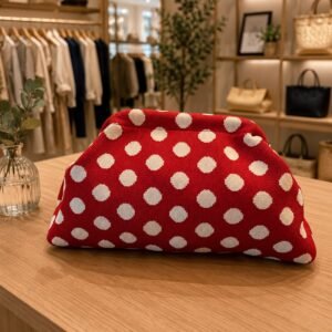 Red & White Polka Dot Cosmetic Clutch