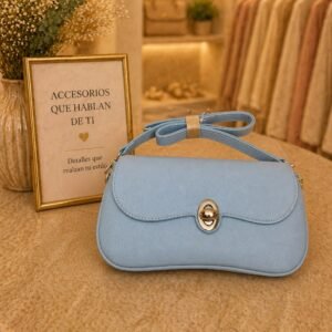 Light Blue Minimalist Shoulder Bag
