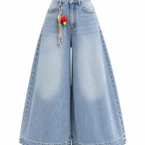High-Waisted Wide-Leg Balloon Jeans