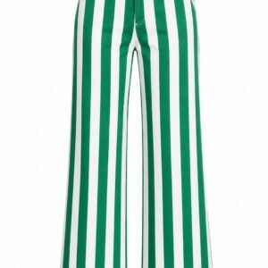 Vertical Striped Wide-Leg Trousers