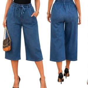 Medium Wash Denim Culottes