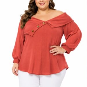 Zapote Off-the-Shoulder Button Top