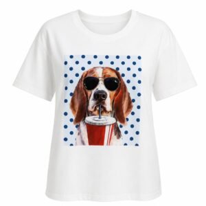 Cool Beagle Drinking Soda Graphic Tee